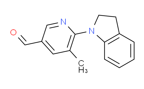 CAS No. 1355227-38-1, 6-(Indolin-1-yl)-5-methylnicotinaldehyde