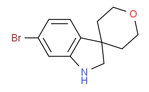 CAS No. 1202765-56-7, 6-Bromo-2',3',5',6'-tetrahydrospiro[indoline-3,4'-pyran]