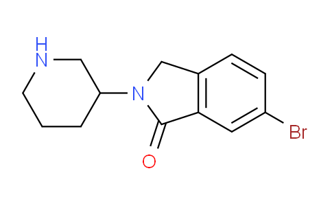 CAS No. 1443286-04-1, 6-Bromo-2-(piperidin-3-yl)isoindolin-1-one