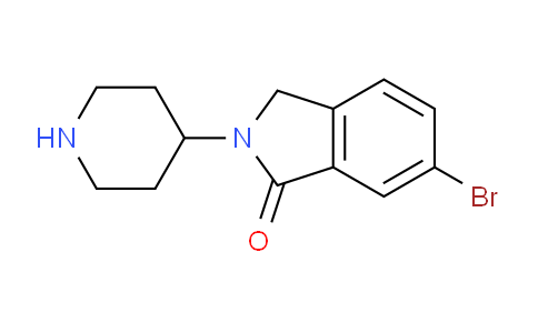 CAS No. 1443290-29-6, 6-Bromo-2-(piperidin-4-yl)isoindolin-1-one