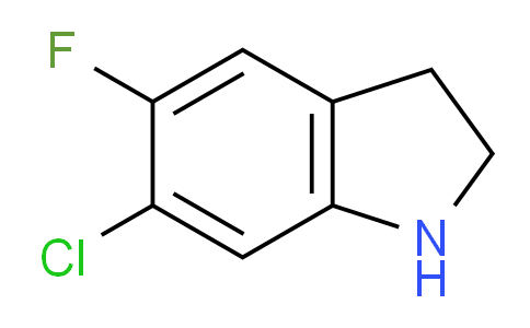CAS No. 205584-67-4, 6-Chloro-5-fluoroindoline