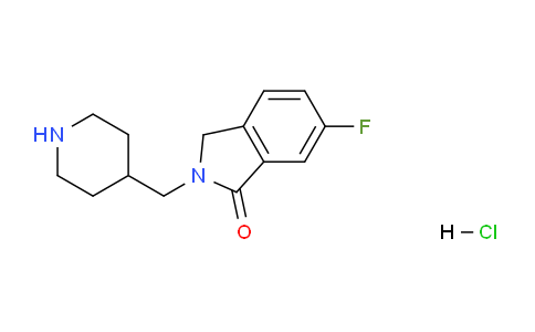 CAS No. 359629-35-9, 6-Fluoro-2-(piperidin-4-ylmethyl)isoindolin-1-one hydrochloride