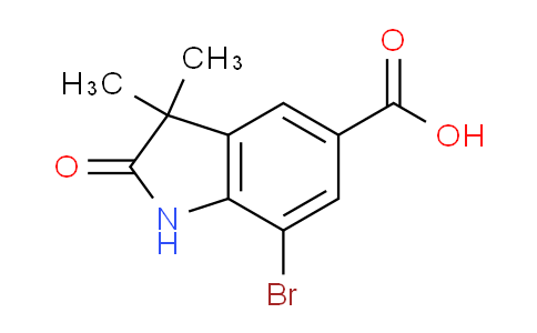 CAS No. 1225693-61-7, 7-Bromo-3,3-dimethyl-2-oxoindoline-5-carboxylic acid