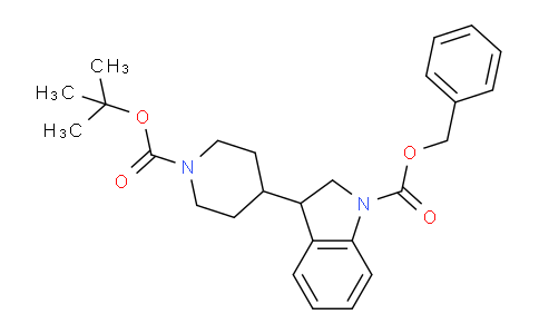 CAS No. 1160248-39-4, Benzyl 3-(1-(tert-butoxycarbonyl)piperidin-4-yl)indoline-1-carboxylate