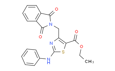 CAS No. 951624-33-2, Ethyl 4-((1,3-dioxoisoindolin-2-yl)methyl)-2-(phenylamino)thiazole-5-carboxylate