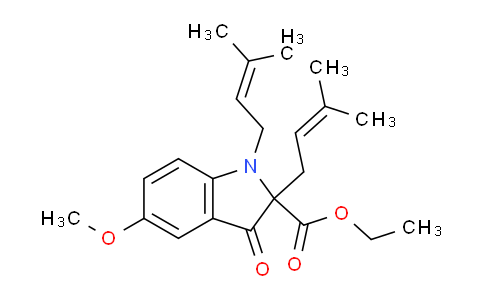 CAS No. 1382764-52-4, Ethyl 5-methoxy-1,2-bis(3-methylbut-2-en-1-yl)-3-oxoindoline-2-carboxylate
