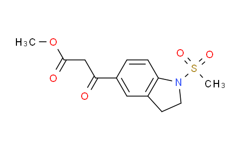 CAS No. 1229623-49-7, Methyl 3-(1-(methylsulfonyl)indolin-5-yl)-3-oxopropanoate