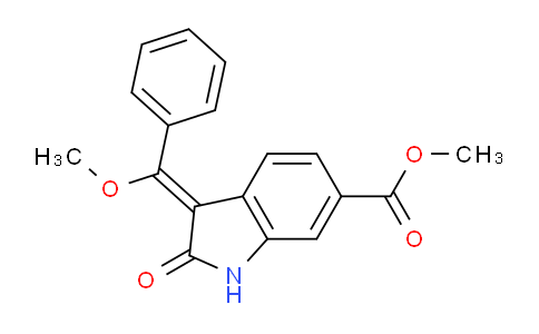 CAS No. 1160293-22-0, Methyl 3-(methoxy(phenyl)methylene)-2-oxoindoline-6-carboxylate