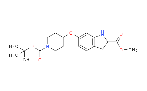 CAS No. 1255098-48-6, Methyl 6-((1-(tert-butoxycarbonyl)piperidin-4-yl)oxy)indoline-2-carboxylate
