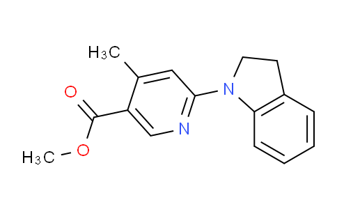 CAS No. 1355194-33-0, Methyl 6-(indolin-1-yl)-4-methylnicotinate