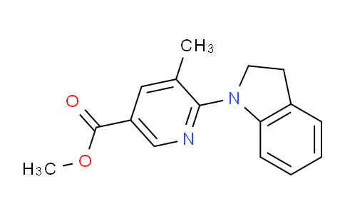 CAS No. 1355227-25-6, Methyl 6-(indolin-1-yl)-5-methylnicotinate