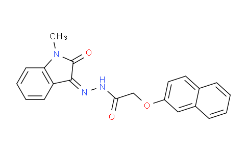 CAS No. 329917-72-8, N'-(1-Methyl-2-oxoindolin-3-ylidene)-2-(naphthalen-2-yloxy)acetohydrazide