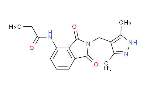 DY630876 | 50981-11-8 | N-(2-((3,5-dimethyl-1H-pyrazol-4-yl)methyl)-1,3-dioxoisoindolin-4-yl)propionamide