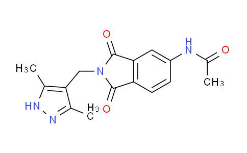 CAS No. 50698-85-6, N-(2-((3,5-Dimethyl-1H-pyrazol-4-yl)methyl)-1,3-dioxoisoindolin-5-yl)acetamide