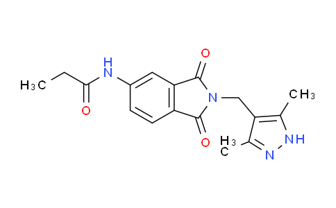CAS No. 50699-21-3, N-(2-((3,5-dimethyl-1H-pyrazol-4-yl)methyl)-1,3-dioxoisoindolin-5-yl)propionamide