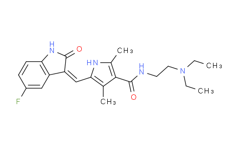 CAS No. 342641-94-5, N-(2-(Diethylamino)ethyl)-5-((5-fluoro-2-oxoindolin-3-ylidene)methyl)-2,4-dimethyl-1H-pyrrole-3-carboxamide