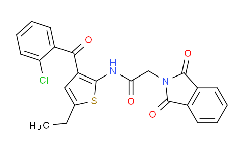 CAS No. 42753-80-0, N-(3-(2-Chlorobenzoyl)-5-ethylthiophen-2-yl)-2-(1,3-dioxoisoindolin-2-yl)acetamide
