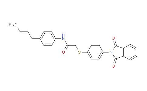 CAS No. 763138-79-0, N-(4-Butylphenyl)-2-((4-(1,3-dioxoisoindolin-2-yl)phenyl)thio)acetamide
