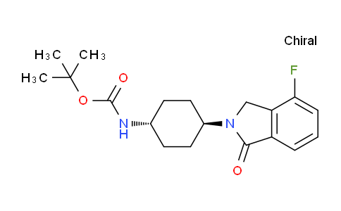 CAS No. 1707358-61-9, tert-Butyl (trans-4-(4-fluoro-1-oxoisoindolin-2-yl)cyclohexyl)carbamate