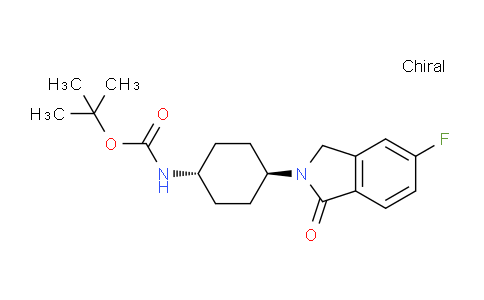 CAS No. 1707367-80-3, tert-Butyl (trans-4-(5-fluoro-1-oxoisoindolin-2-yl)cyclohexyl)carbamate