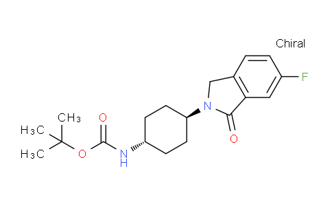 CAS No. 1439902-97-2, tert-Butyl (trans-4-(6-fluoro-1-oxoisoindolin-2-yl)cyclohexyl)carbamate