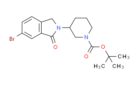 CAS No. 1443287-35-1, tert-Butyl 3-(6-bromo-1-oxoisoindolin-2-yl)piperidine-1-carboxylate