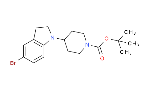 CAS No. 401565-86-4, tert-Butyl 4-(5-bromo-2,3-dihydro-1H-indol-1-yl)piperidine-1-carboxylate
