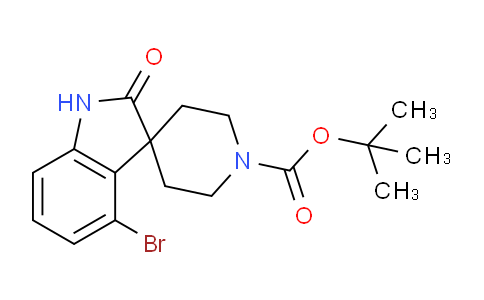 CAS No. 1707580-82-2, tert-Butyl 4-bromo-2-oxospiro[indoline-3,4'-piperidine]-1'-carboxylate