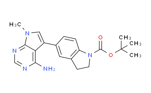 CAS No. 1391053-27-2, tert-Butyl 5-(4-amino-7-methyl-7H-pyrrolo[2,3-d]pyrimidin-5-yl)indoline-1-carboxylate