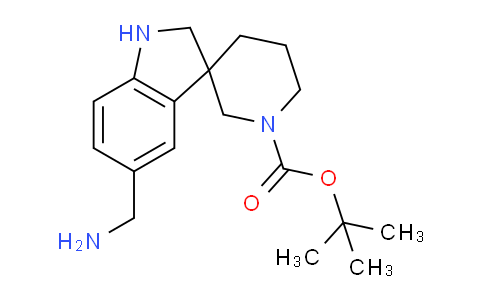 CAS No. 1373028-54-6, tert-Butyl 5-(aminomethyl)spiro[indoline-3,3'-piperidine]-1'-carboxylate