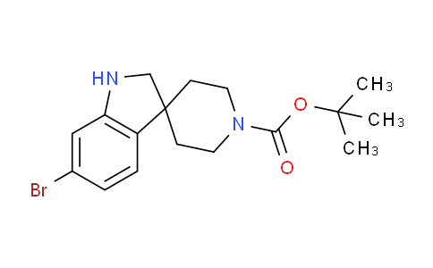CAS No. 1707369-75-2, tert-Butyl 6-bromospiro[indoline-3,4'-piperidine]-1'-carboxylate