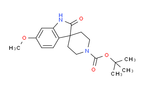 CAS No. 1258639-06-3, tert-Butyl 6-methoxy-2-oxospiro[indoline-3,4'-piperidine]-1'-carboxylate
