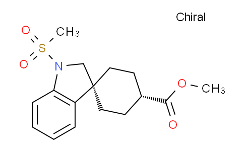 CAS No. 1148009-65-7, trans-Methyl 1'-(methylsulfonyl)spiro[cyclohexane-1,3'-indoline]-4-carboxylate