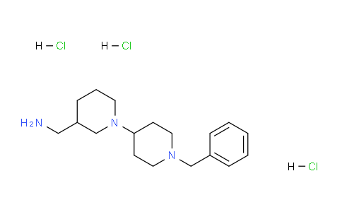 CAS No. 1185293-28-0, (1'-Benzyl-[1,4'-bipiperidin]-3-yl)methanamine trihydrochloride