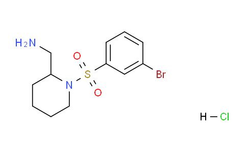 CAS No. 1417793-00-0, (1-((3-Bromophenyl)sulfonyl)piperidin-2-yl)methanamine hydrochloride