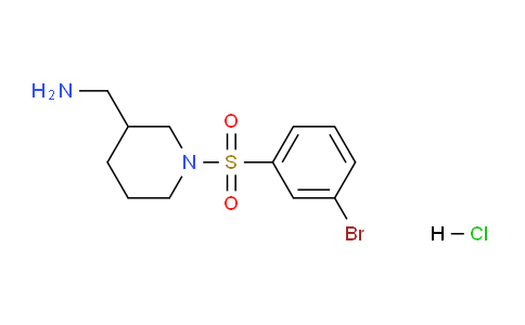 CAS No. 1353986-00-1, (1-((3-Bromophenyl)sulfonyl)piperidin-3-yl)methanamine hydrochloride