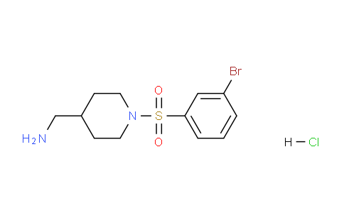 CAS No. 1353958-71-0, (1-((3-Bromophenyl)sulfonyl)piperidin-4-yl)methanamine hydrochloride