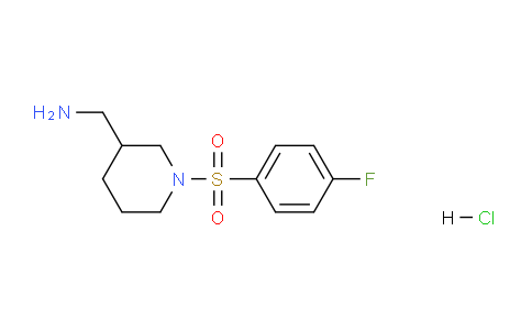 CAS No. 1353985-93-9, (1-((4-Fluorophenyl)sulfonyl)piperidin-3-yl)methanamine hydrochloride