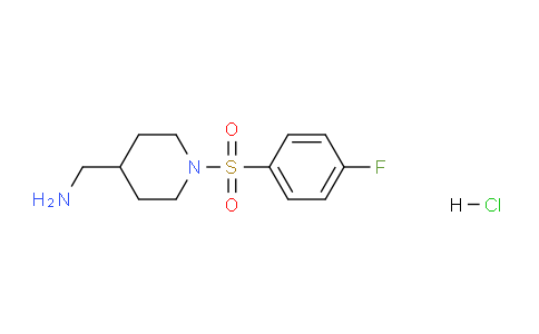CAS No. 1215609-88-3, (1-((4-Fluorophenyl)sulfonyl)piperidin-4-yl)methanamine hydrochloride