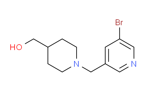 CAS No. 1296225-06-3, (1-((5-Bromopyridin-3-yl)methyl)piperidin-4-yl)methanol