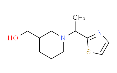 CAS No. 1065484-60-7, (1-(1-(Thiazol-2-yl)ethyl)piperidin-3-yl)methanol