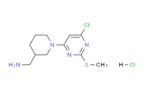 CAS No. 1420955-61-8, (1-(6-Chloro-2-(methylthio)pyrimidin-4-yl)piperidin-3-yl)methanamine hydrochloride