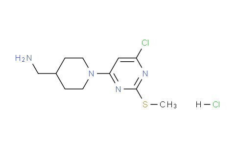 CAS No. 1420802-63-6, (1-(6-Chloro-2-(methylthio)pyrimidin-4-yl)piperidin-4-yl)methanamine hydrochloride
