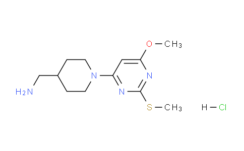CAS No. 1353946-63-0, (1-(6-Methoxy-2-(methylthio)pyrimidin-4-yl)piperidin-4-yl)methanamine hydrochloride