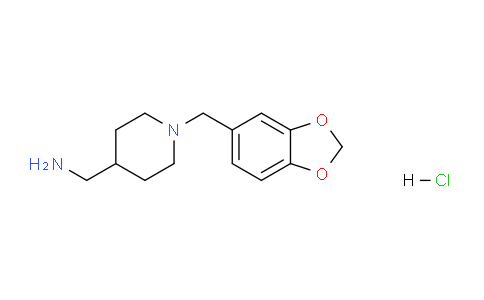 CAS No. 1417793-72-6, (1-(Benzo[d][1,3]dioxol-5-ylmethyl)piperidin-4-yl)methanamine hydrochloride