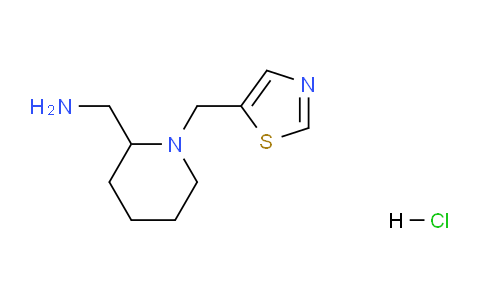 CAS No. 1261230-26-5, (1-(Thiazol-5-ylmethyl)piperidin-2-yl)methanamine hydrochloride