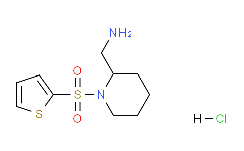CAS No. 1261235-96-4, (1-(Thiophen-2-ylsulfonyl)piperidin-2-yl)methanamine hydrochloride