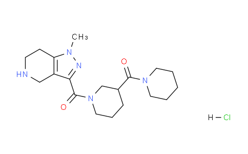 CAS No. 1160245-29-3, (1-Methyl-4,5,6,7-tetrahydro-1H-pyrazolo[4,3-c]pyridin-3-yl)(3-(piperidine-1-carbonyl)piperidin-1-yl)methanone hydrochloride