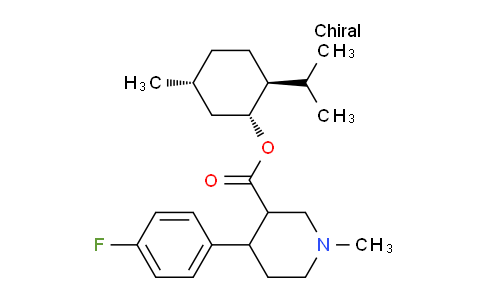 CAS No. 627098-37-7, (1R,2S,5R)-2-Isopropyl-5-methylcyclohexyl 4-(4-fluorophenyl)-1-methylpiperidine-3-carboxylate