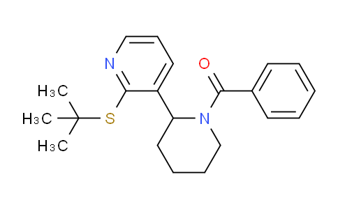 CAS No. 1352540-62-5, (2-(2-(tert-Butylthio)pyridin-3-yl)piperidin-1-yl)(phenyl)methanone